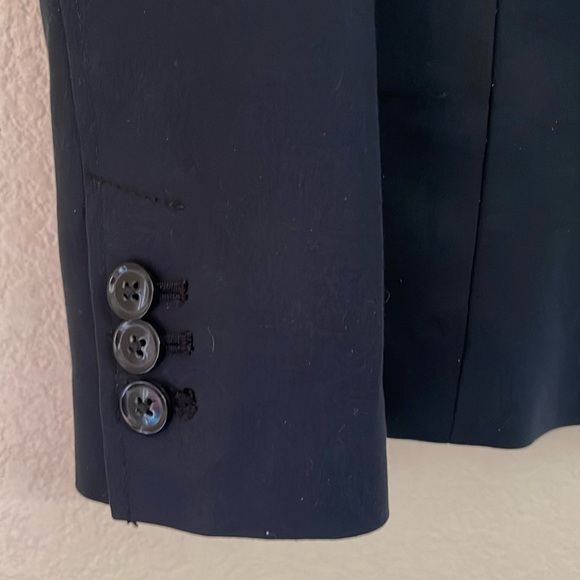 Banana Republic Navy Blue Suit Jacket Blazer 2 Button Cotton/Lyocell/Stretch • 8 - Picture 7 of 11